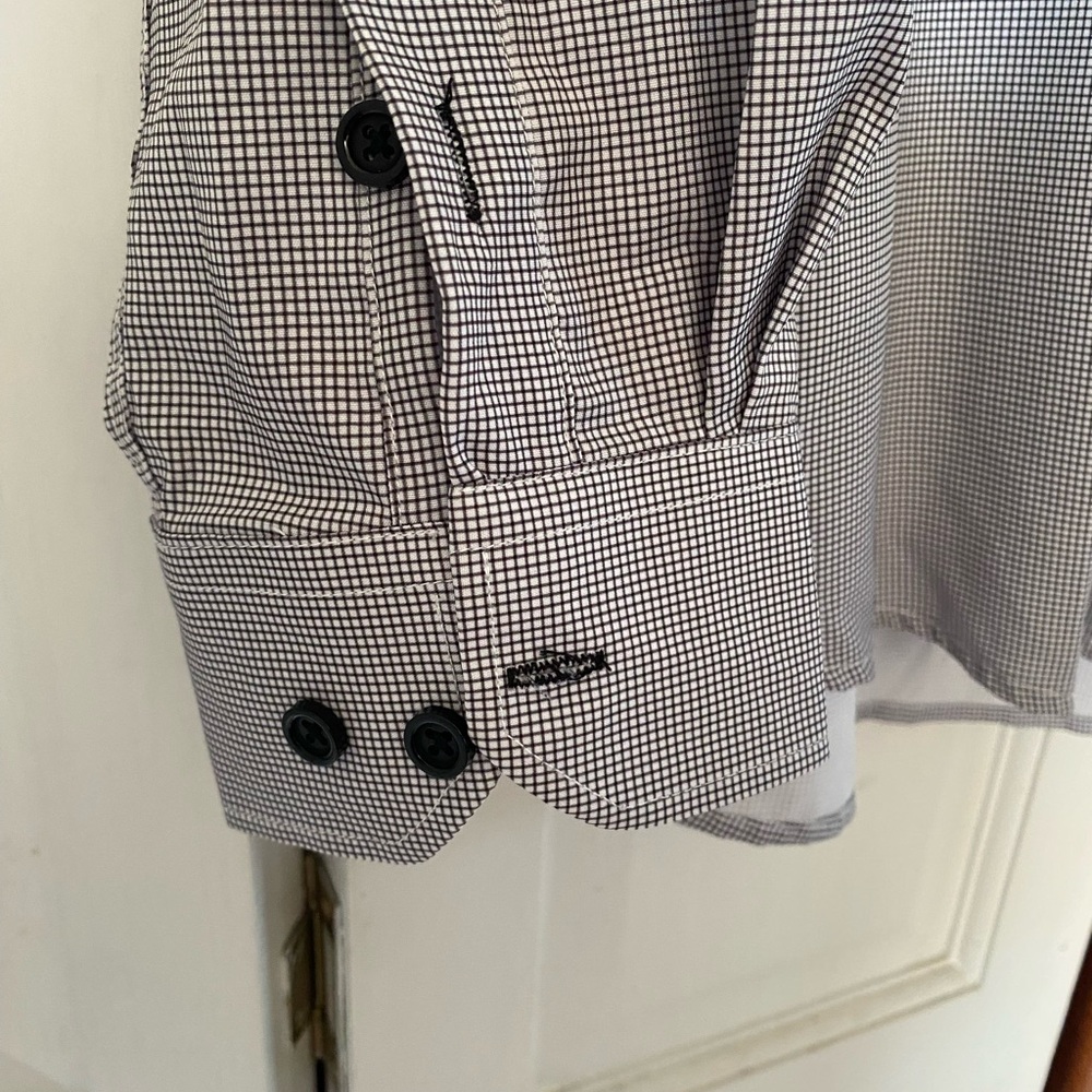 Tom Blaine Gray Button Down Performance Shirt Siz… - image 7